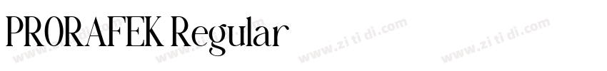 PRORAFEK Regular字体转换